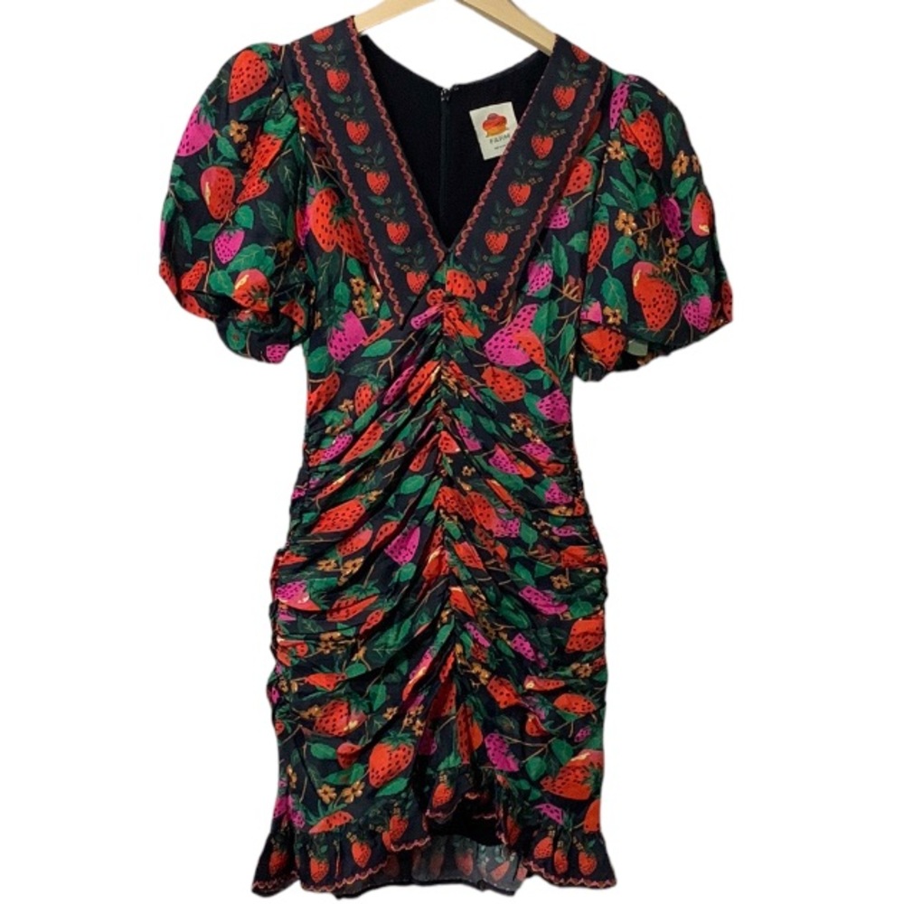 Farm Rio Lady Strawberry Mini Dress Size Small